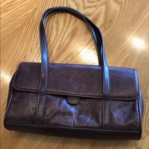 Vintage Aurielle brown leather handbag